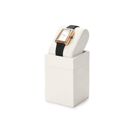 OIRLV hot sale metal structure watch display stand with off-white microfiber : TT279
