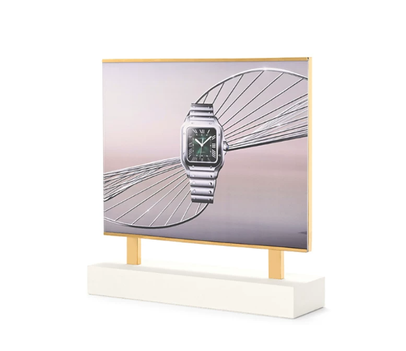 OIRLV hot sale metal structure watch display stand with off-white microfiber : TT279