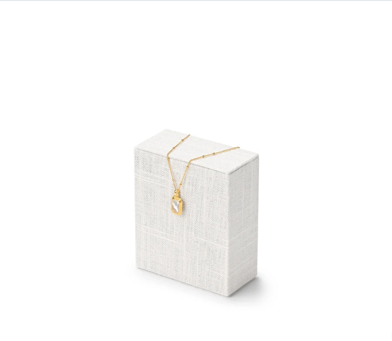 High quality Beige linen luxury jewelry display stand:TT285