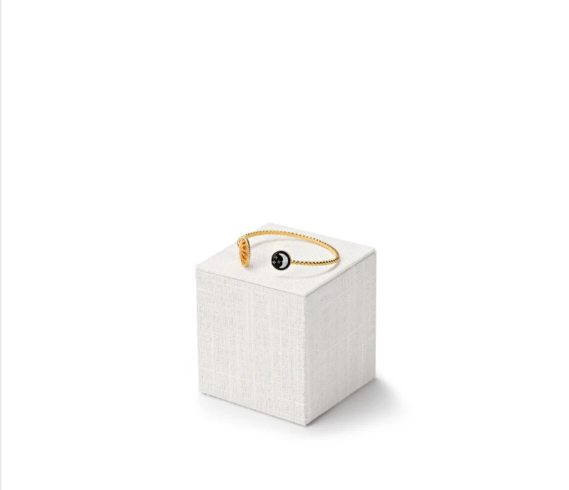 High quality Beige linen luxury jewelry display stand:TT285
