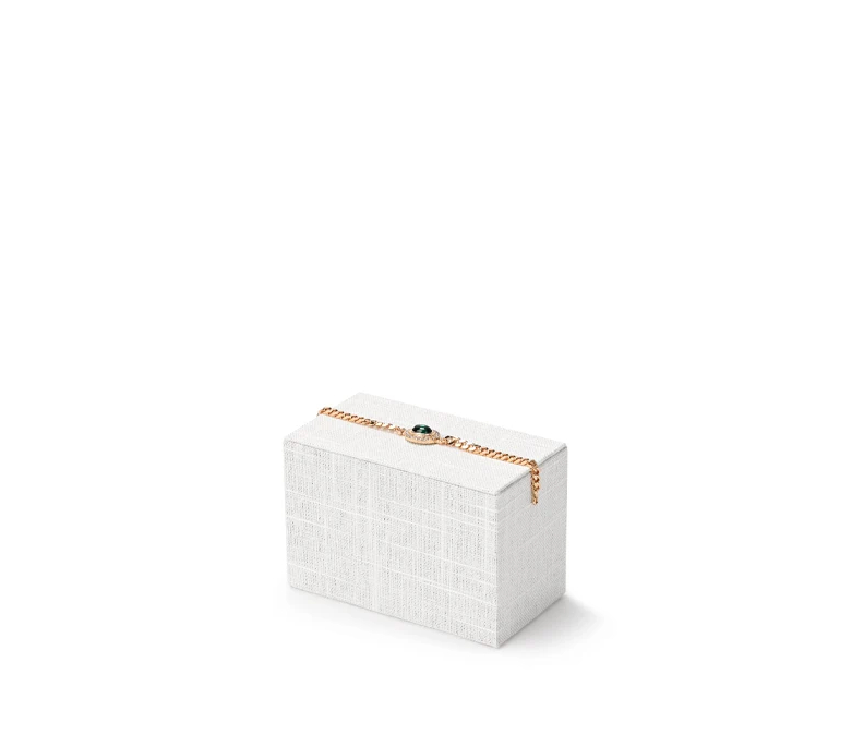 High quality Beige linen luxury jewelry display stand:TT285