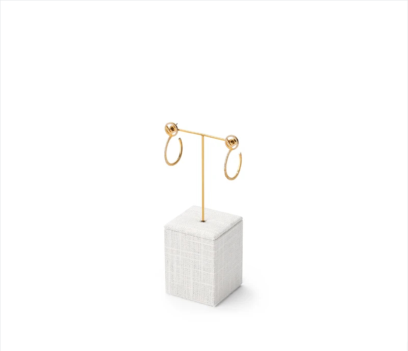 High quality Beige linen luxury jewelry display stand:TT285