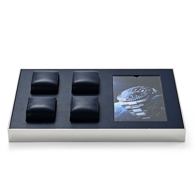 OIRLV wholesale Blue metal luxury watch display stand :TT294