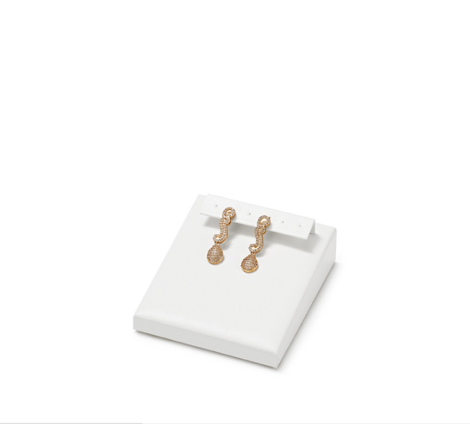 OIRLV new arrival White PU leather Necklace bracelet display set :TT295