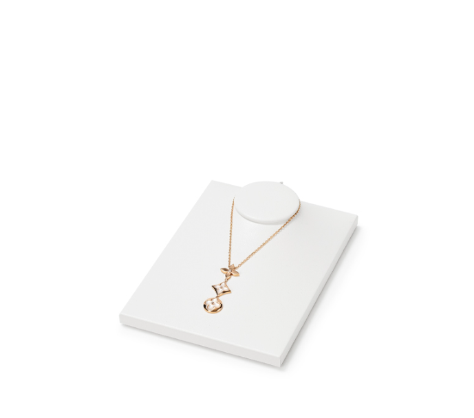 OIRLV new arrival White PU leather Necklace bracelet display set :TT295