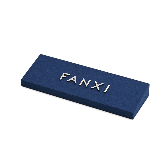 OIRLV wholesale Blue Microfiber metal jewelry ring display :TT296