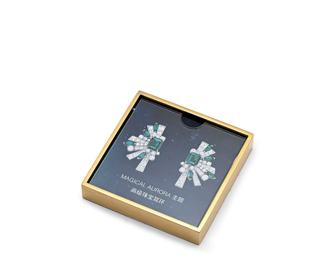 OIRLV wholesale Blue Microfiber metal jewelry ring display :TT296