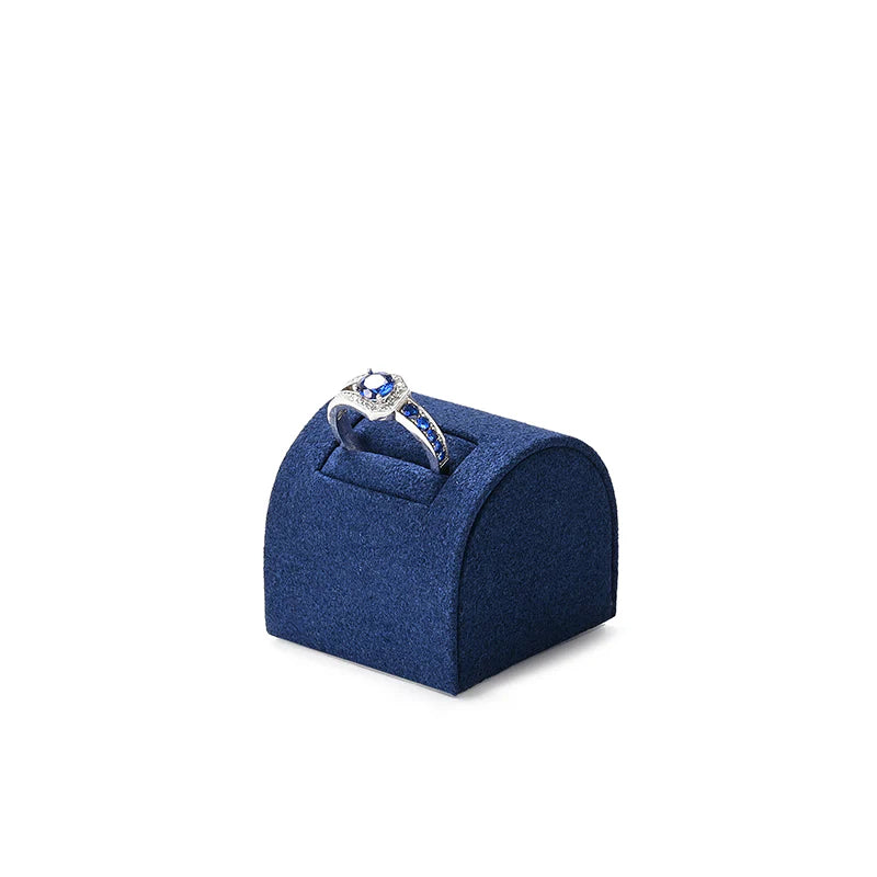 Blue Microfiber Ring Earring Necklace Jewelry Display Set TT310