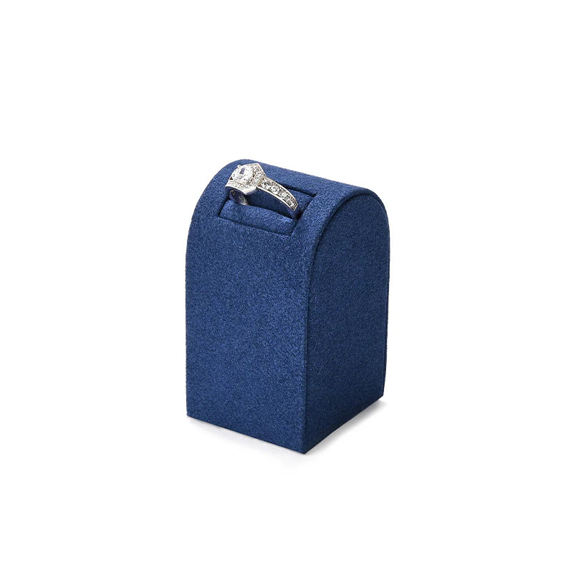 Blue Microfiber Ring Earring Necklace Jewelry Display Set TT310