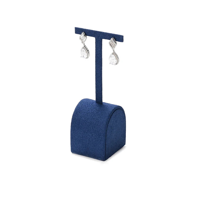 Blue Microfiber Ring Earring Necklace Jewelry Display Set TT310