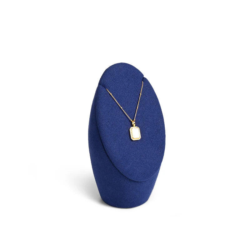 Blue Microfiber Ring Earring Necklace Jewelry Display Set TT315