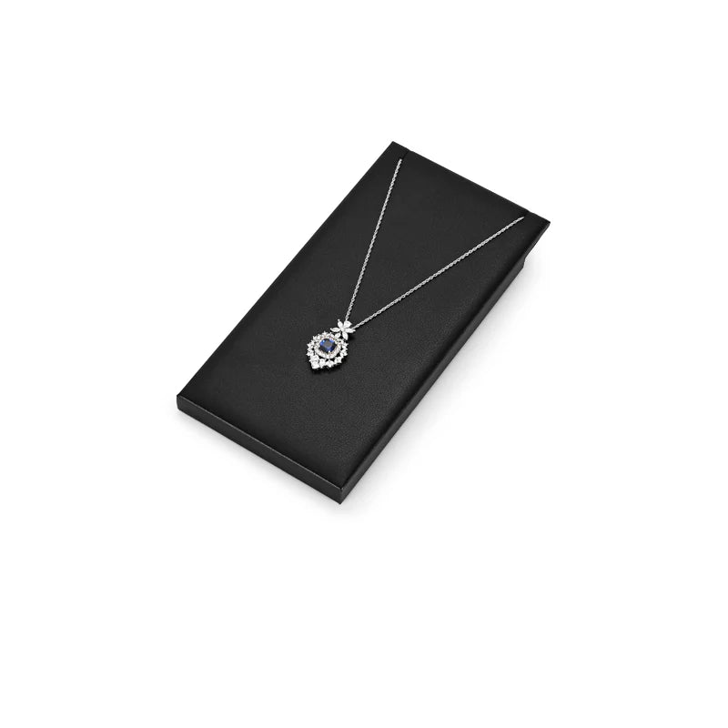 Oirlv Black PU Leather Earrings Ring Necklace Jewelry Display Set TT316