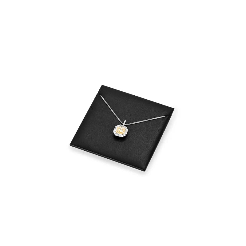 Oirlv Black PU Leather Earrings Ring Necklace Jewelry Display Set TT316