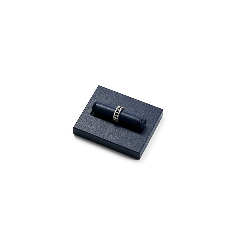 Oirlv high end Blue Leather metal jewelry display stand set TT321