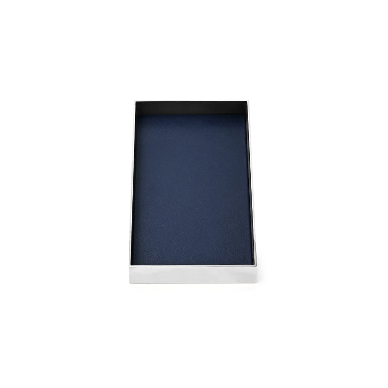 Oirlv high end Blue Leather metal jewelry display stand set TT321
