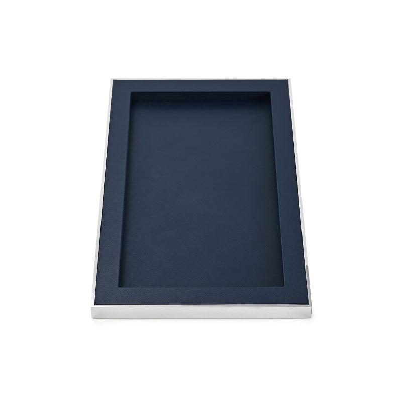 Oirlv high end Blue Leather metal jewelry display stand set TT321