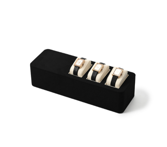OIRLV High end Black Microfiber luxury watch box : TT329