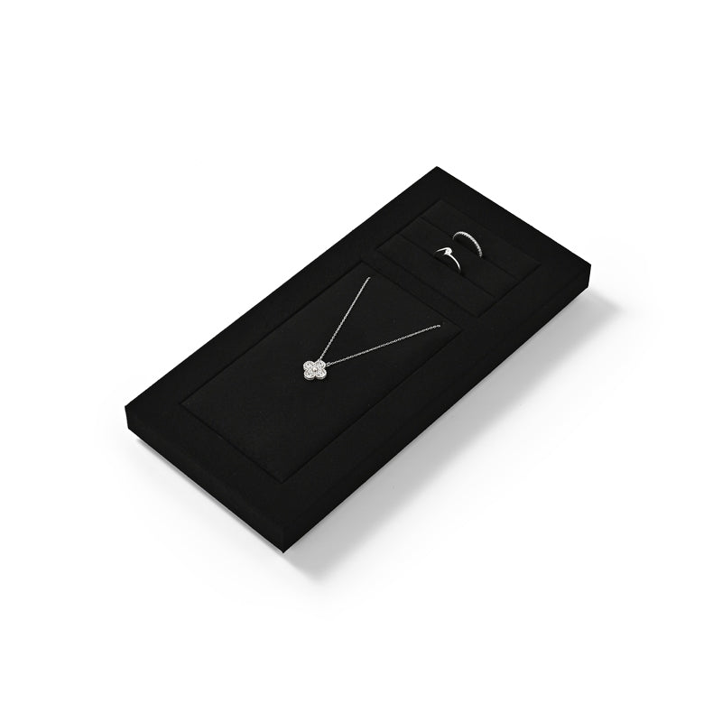 OIRLV High quality Beige Microfiber necklace display : TT354