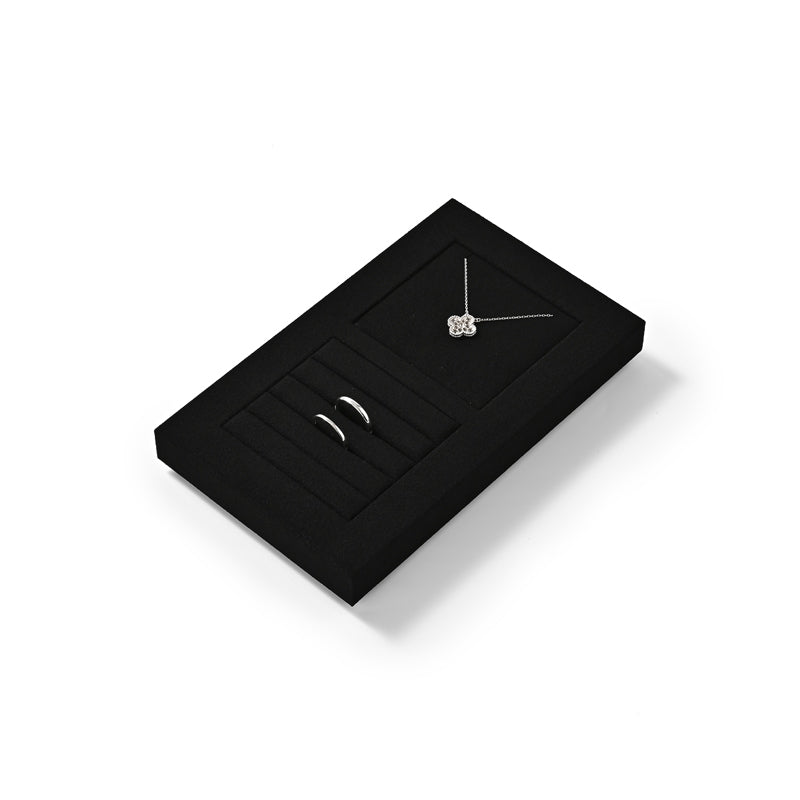 OIRLV High quality Beige Microfiber necklace display : TT354