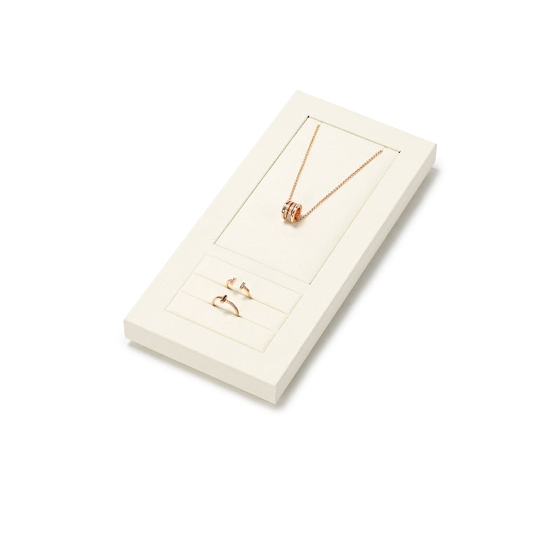 OIRLV High quality Beige Microfiber necklace display : TT355