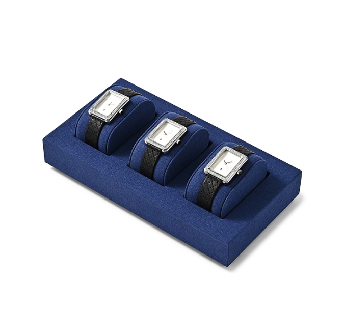 OIRLV hot sale Blue Microfiber luxury Jewelry display tray : TT356