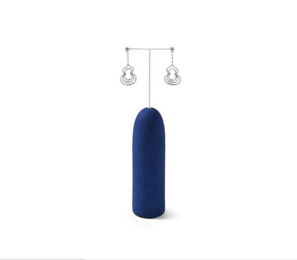 OIRLV Wholesale Blue Microfiber Jewelry display set : TT363