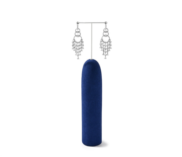 OIRLV Wholesale Blue Microfiber Jewelry display set : TT363