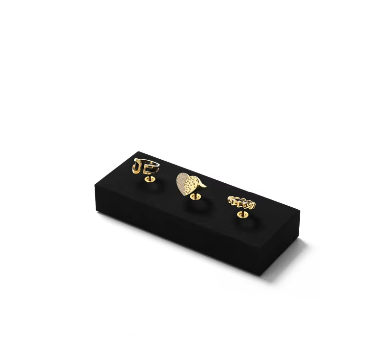High end Black Microfiber jewelry display stand set:TT365