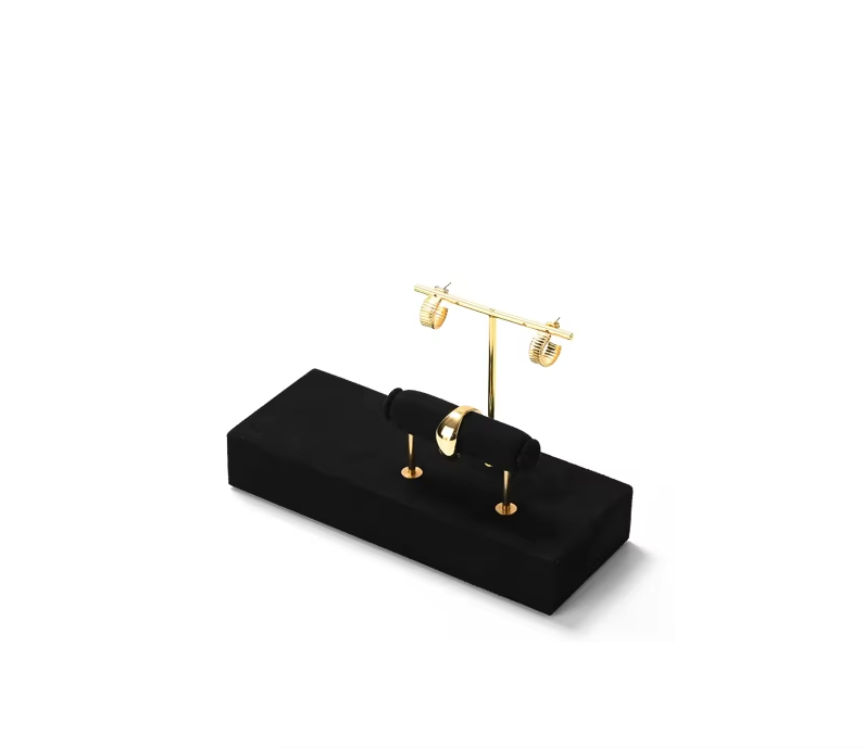 High end Black Microfiber jewelry display stand set:TT365