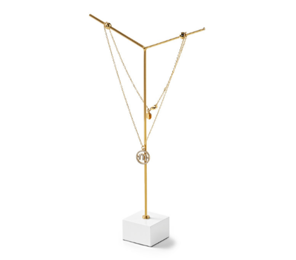OIRLV luxury White MDF spray paint Jewelry Display:TT366