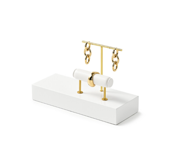 OIRLV luxury White MDF spray paint Jewelry Display:TT366