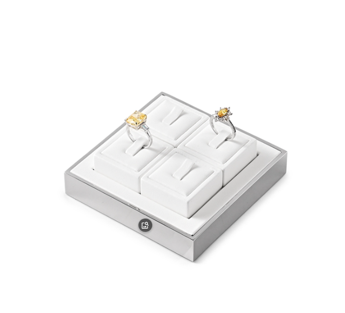 OIRLV factory White PU leather jewellery necklace display :TT372