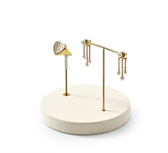 OIRLV high end Beige Microfiber Jewelry display set :TT390