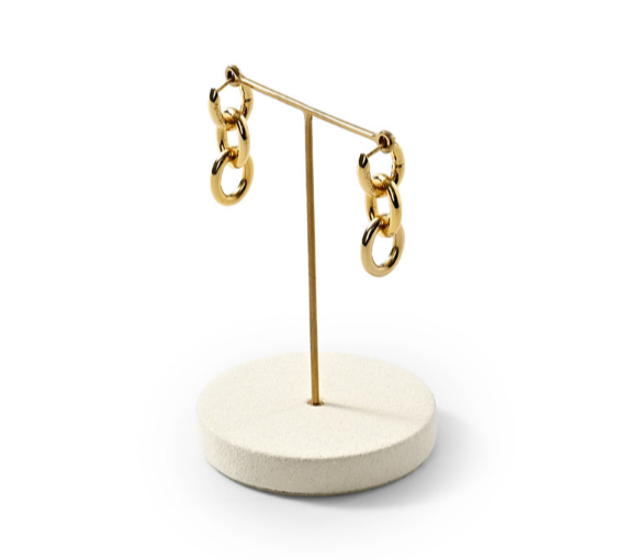 OIRLV high end Beige Microfiber Jewelry display set :TT390