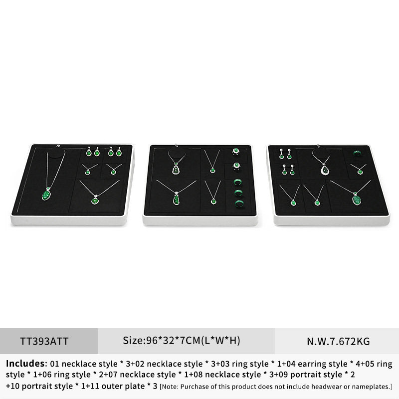 OIRLV high end Baking paint Black Jewelry display set series : TT393