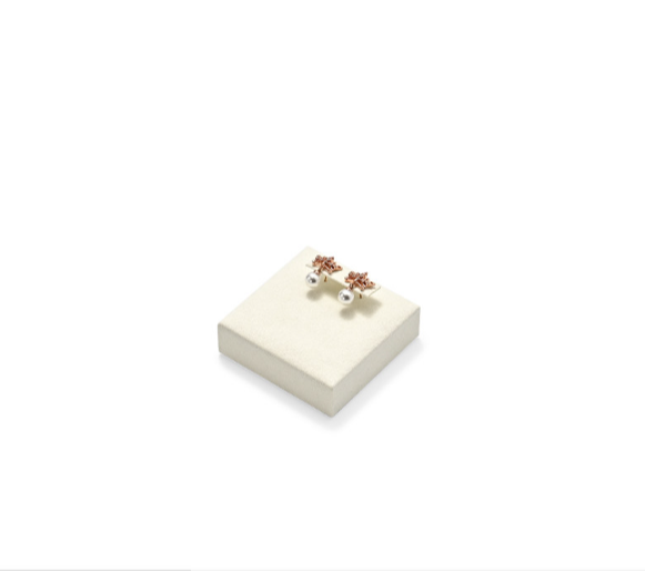 OIRLV fashion Beige Microfiber MDF Baking paint jewelry display