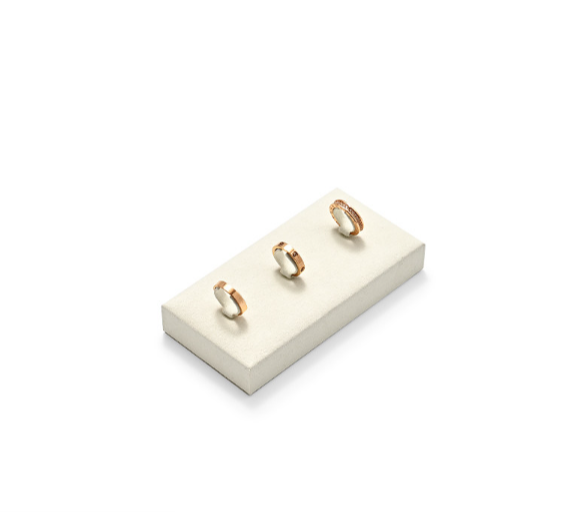 OIRLV fashion Beige Microfiber MDF Baking paint jewelry display