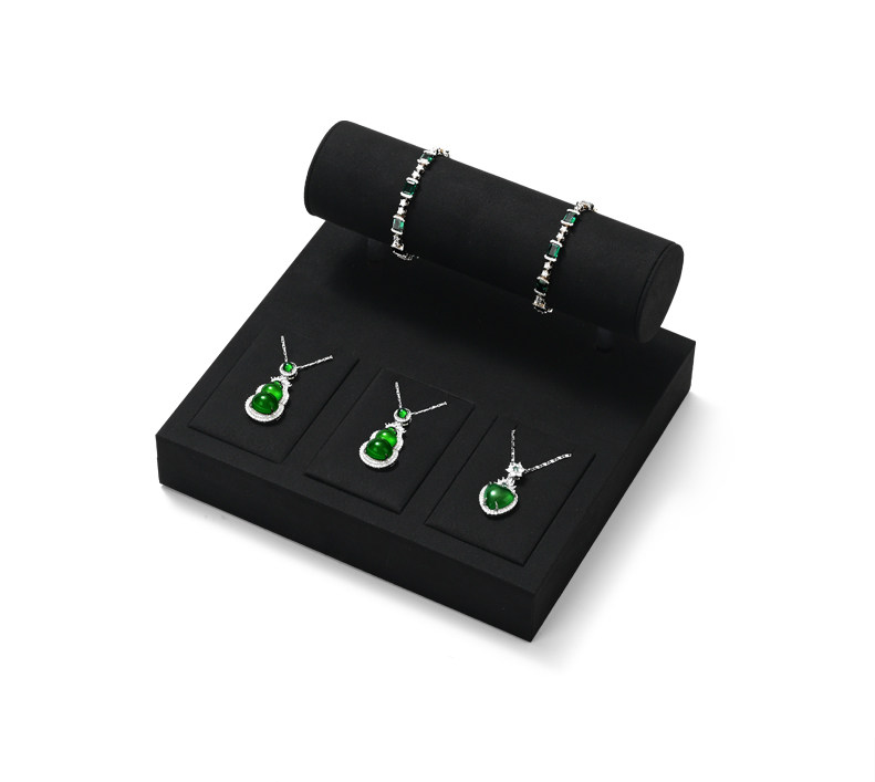 OIRLV High end Microfiber Black Jewelry display set series : TT398