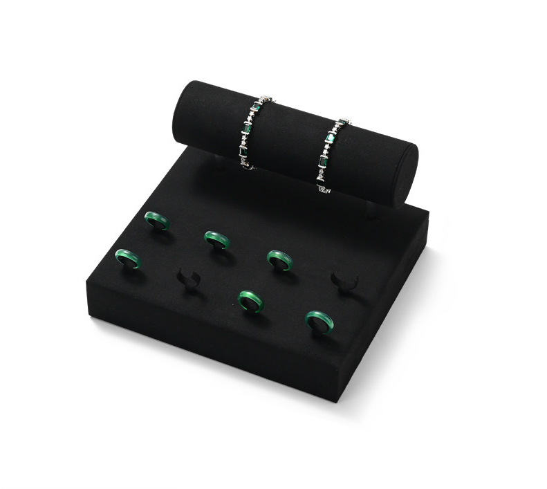 OIRLV High end Microfiber Black Jewelry display set series : TT398