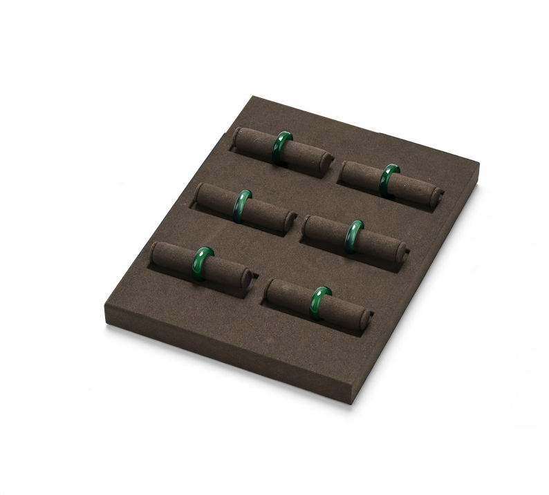 OIRLV Factory Coffee color Microfiber luxury jewellery display:TT401