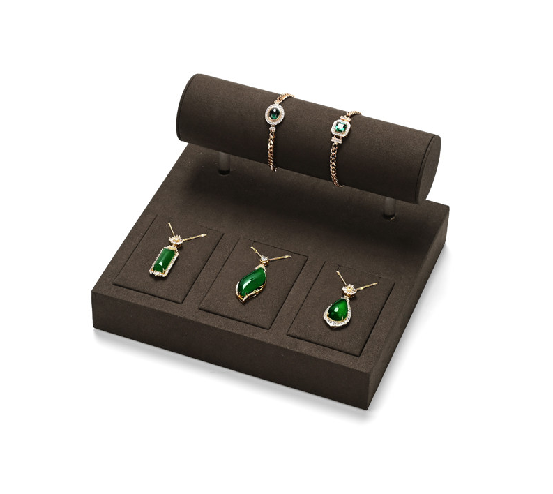 OIRLV Factory Coffee color Microfiber luxury jewellery display:TT401