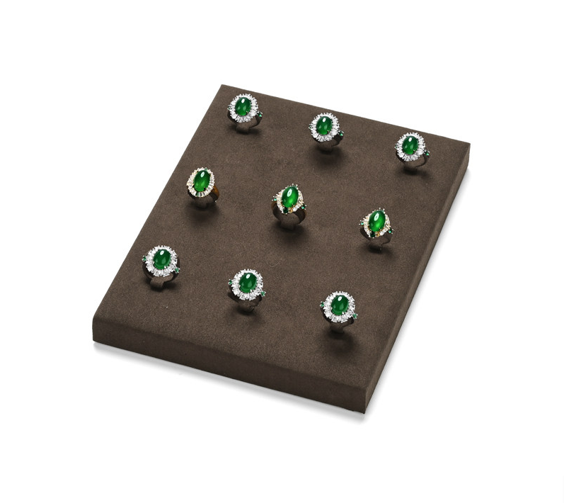 OIRLV Factory Coffee color Microfiber luxury jewellery display:TT401