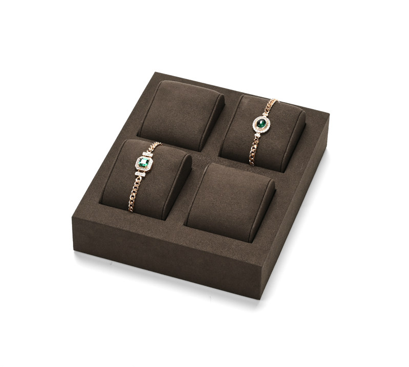OIRLV Factory Coffee color Microfiber luxury jewellery display:TT401