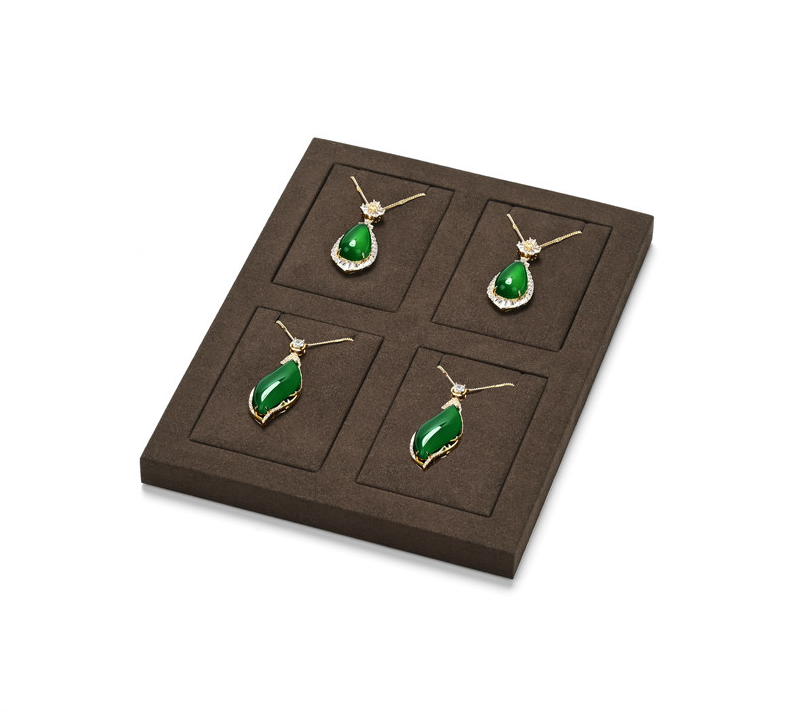 OIRLV Factory Coffee color Microfiber luxury jewellery display:TT401
