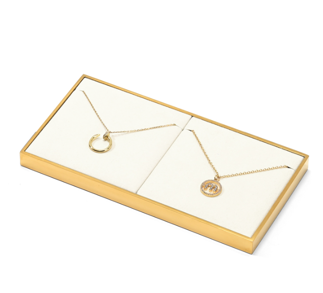 OIRLV wholesale Beige Microfiber jewelry organizer : TT409