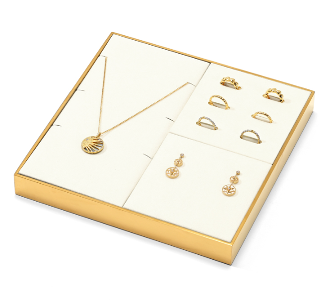 OIRLV wholesale Beige Microfiber jewelry organizer : TT409