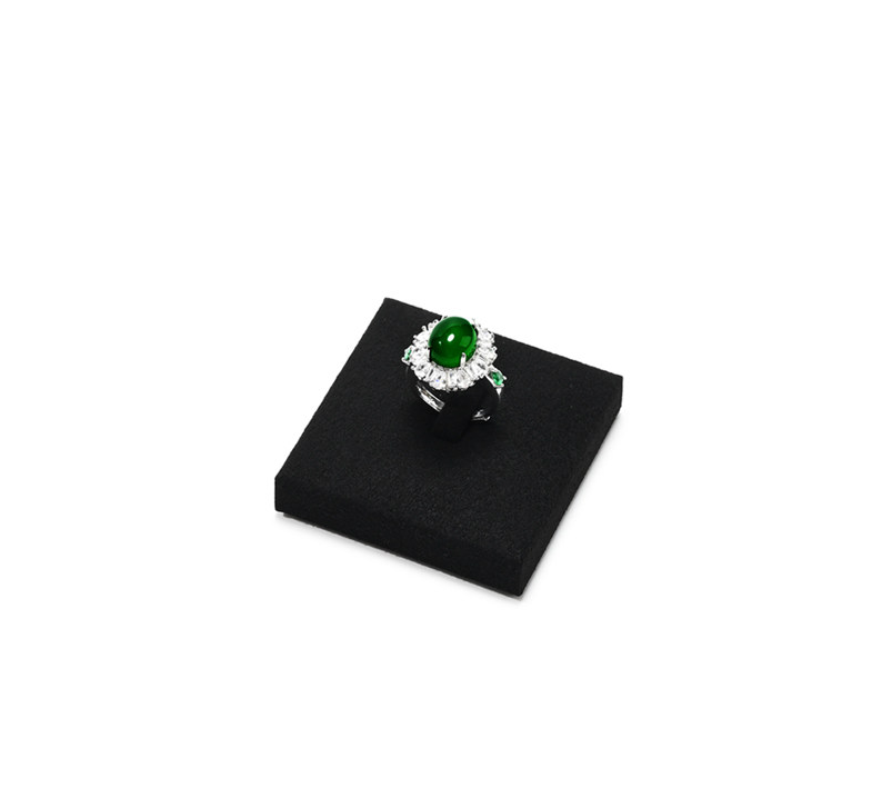 OIRLV wholesale Black Microfiber jewellery ring display:TT417