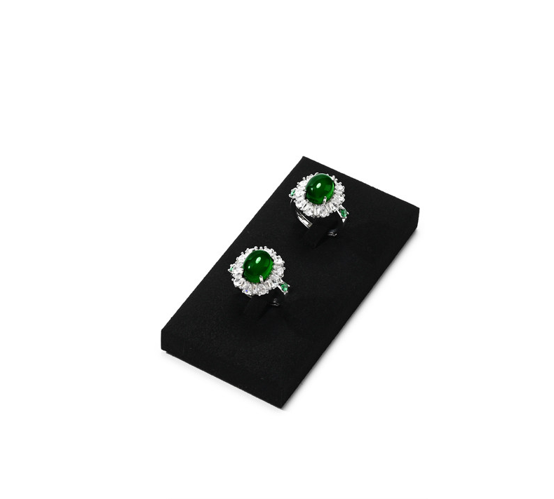 OIRLV wholesale Black Microfiber jewellery ring display:TT417