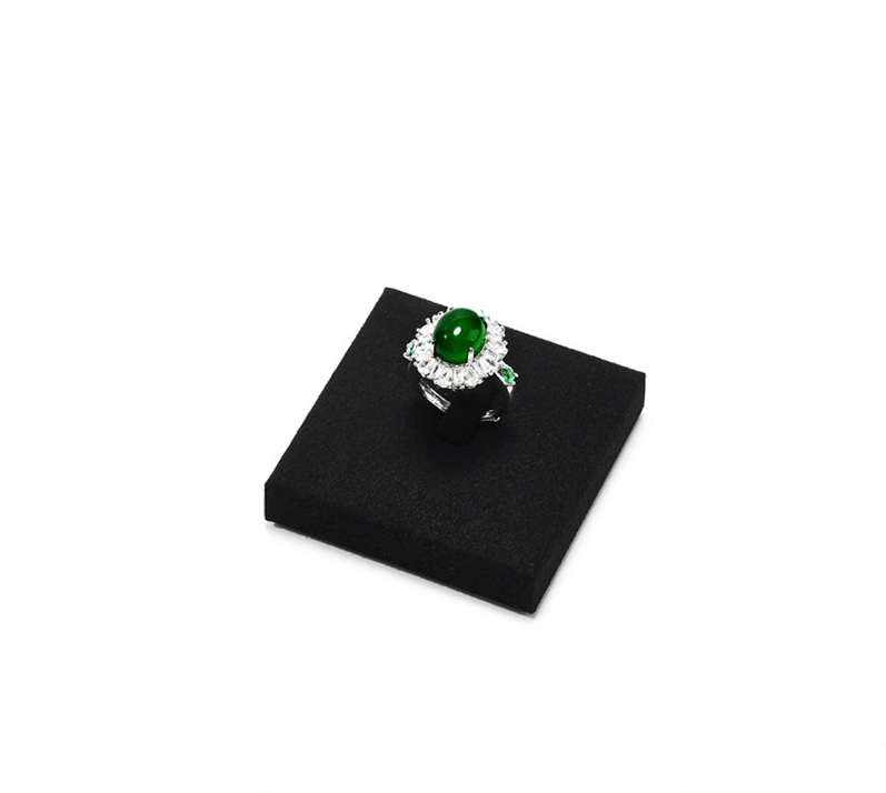 OIRLV wholesale Black Microfiber jewellery ring display:TT417