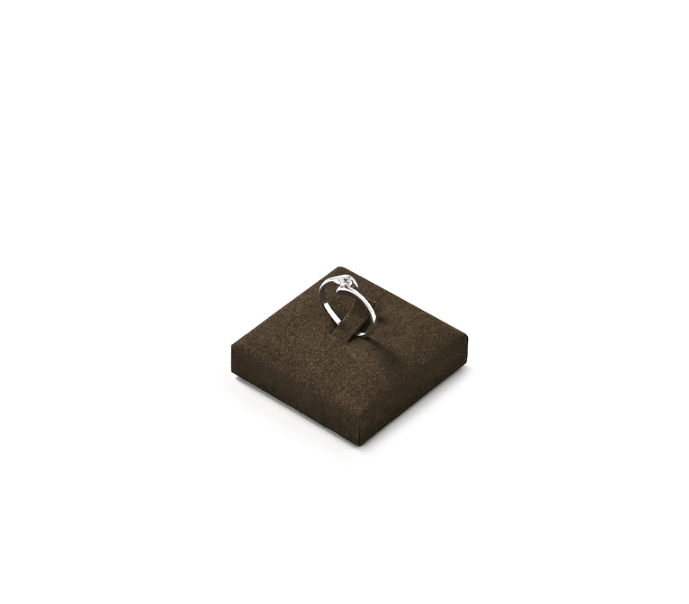 OIRLV luxury Brown Microfiber jewellery ring display:TT421